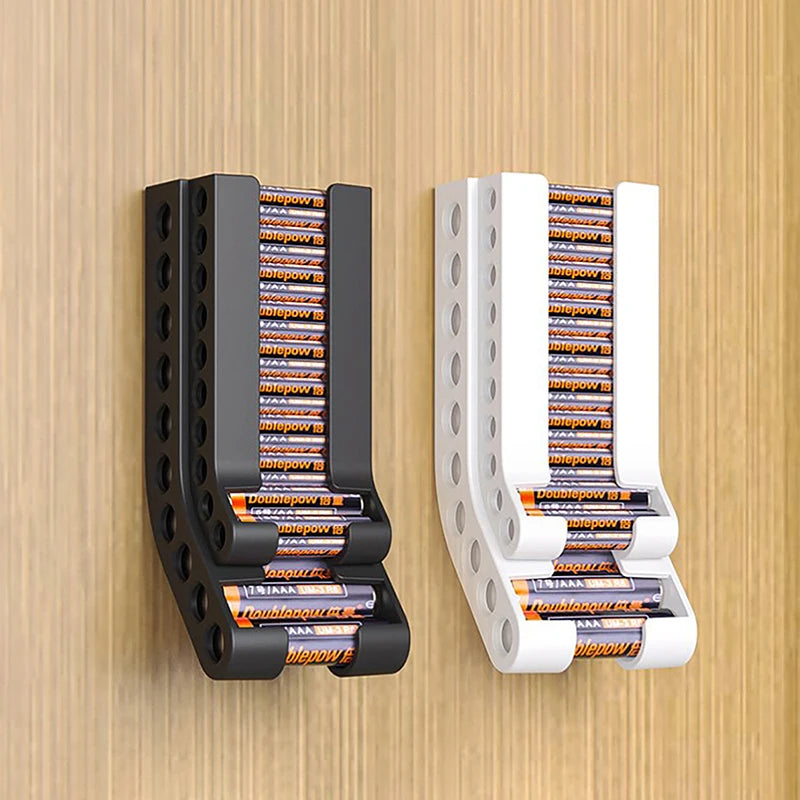 Battery Storage Organizer Combo Battery Organizer Storage Holder Small Battery Keeper Wall Holder Battery Dispenser Holder