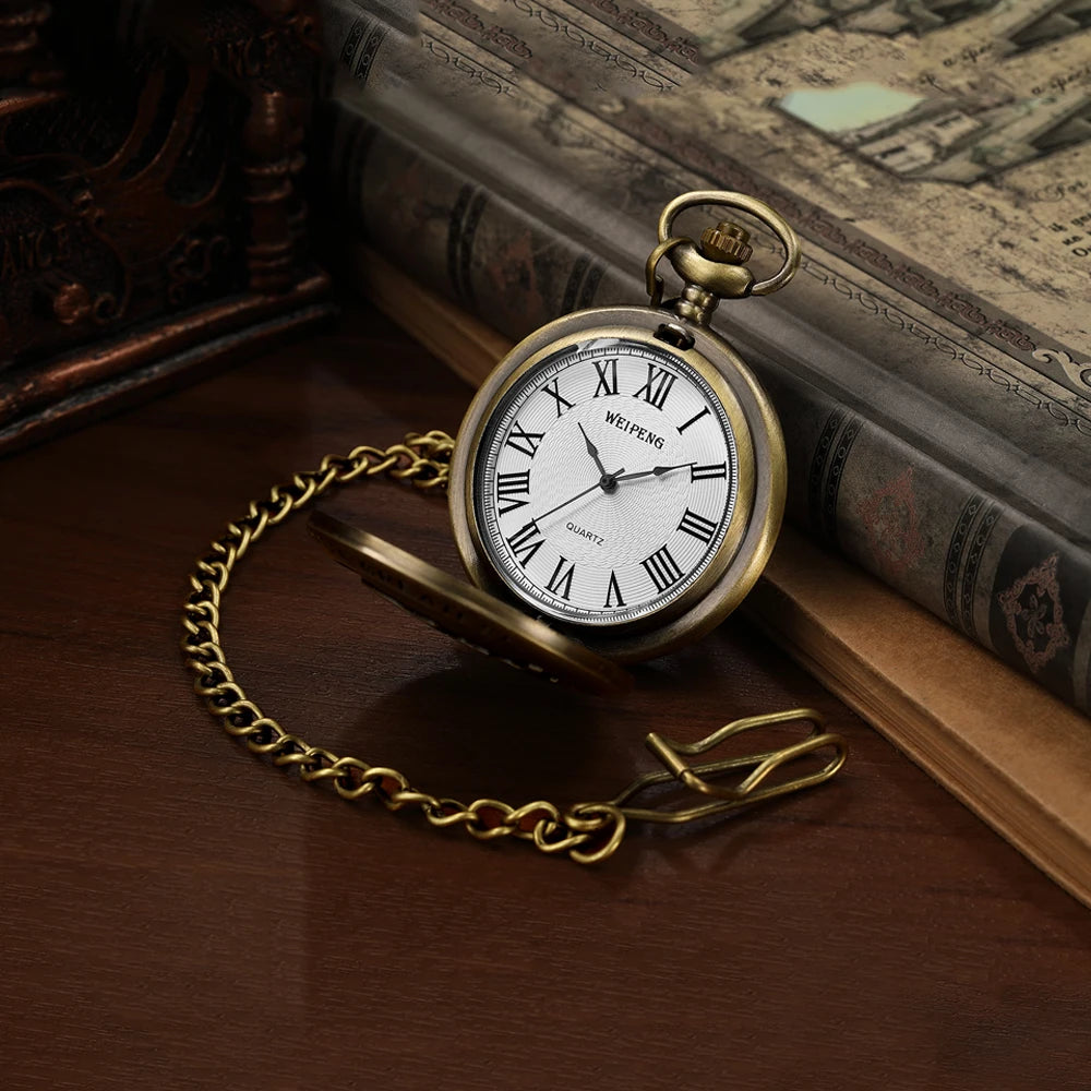 Dad Gifts Series Retro DAD Quartz Pocket Watch Casual Necklace Pendant Antique Style Steampunk Men Chain Watch Father's Day Gift