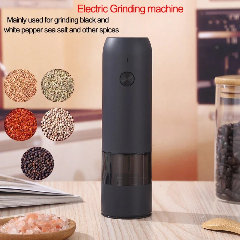 Electric Mill Pepper Grinder USB Charging Spices Automatic Grinde with LED Salt and Pepper Machine Adjustable Coarseness Mill