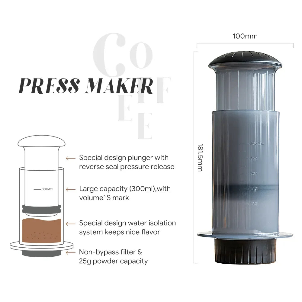 icafilas Filter Paper Espresso Coffee Maker Machine Portable Cafe French Press CafeCoffee Pot For AeroPress Machine Barista Tool