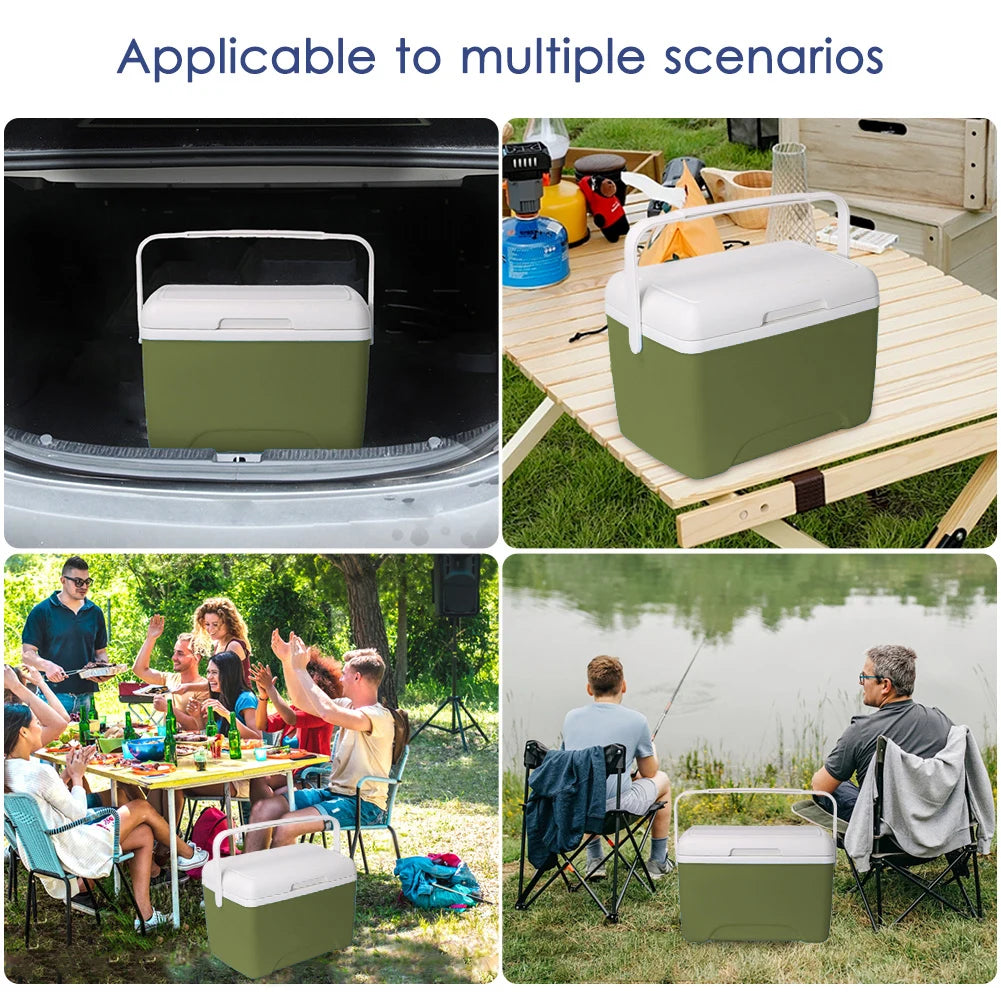 5/6/8/9L Cooler Box Portable Camping Refrigerator Incubator LargeCapacity Car Ice Bucket Heat Preservation Camping BBQ Equipment