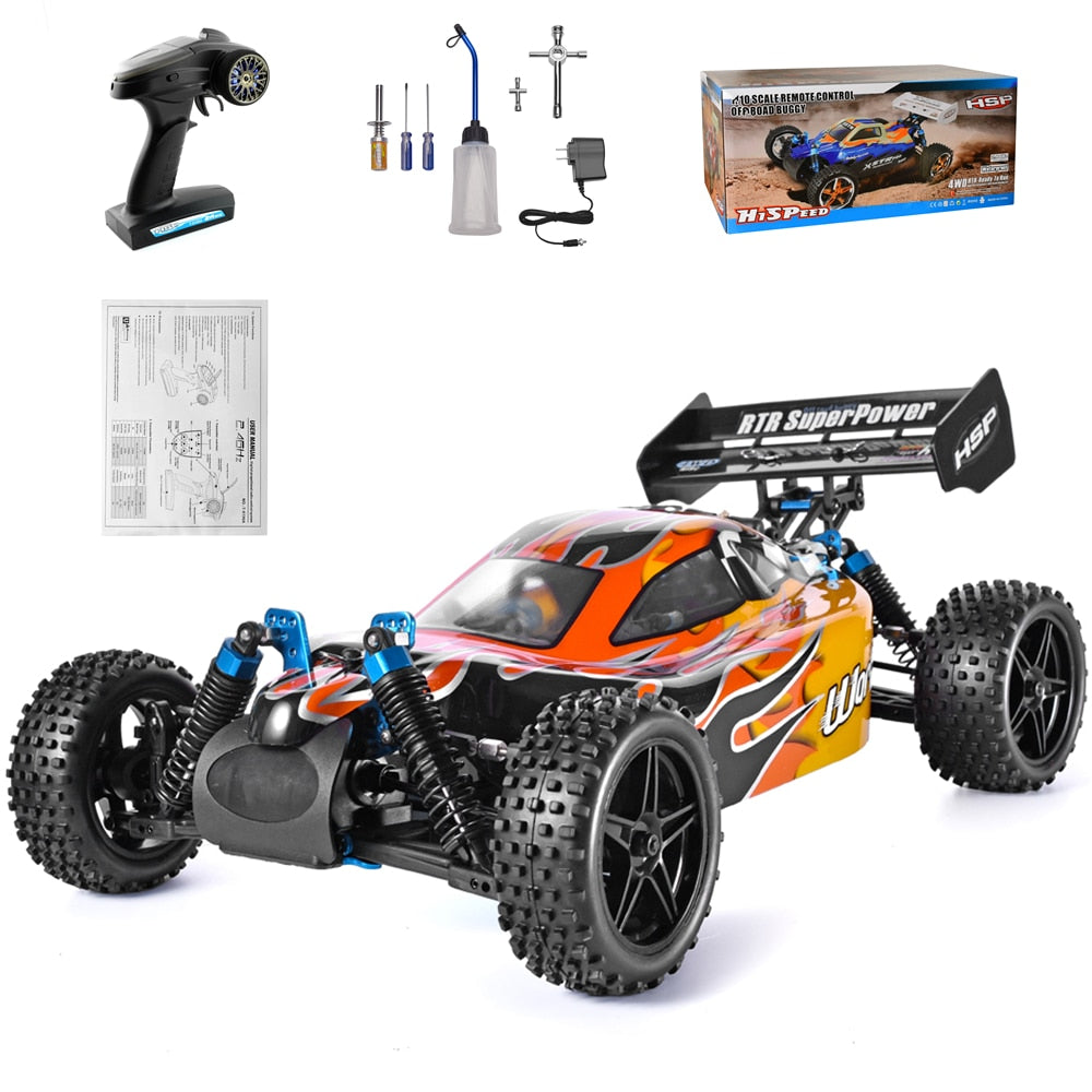 HSP RC Car 1:10 Scale 4wd Two Speed Off Road Buggy Nitro Gas Power Remote Control Car 94106 Warhead High Speed Hobby Toys - RY MARKET PLACE