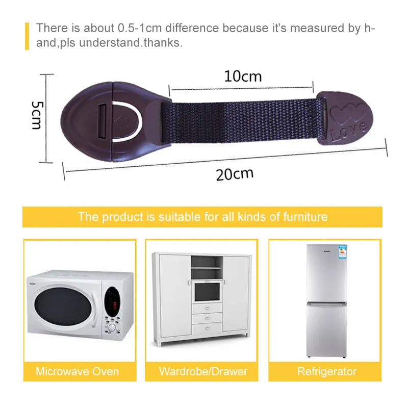 Child Safety Cabinet Lock Baby Security Protection Drawer Door Cabinet Lock Plastic Protection Kids Safety Door Lock