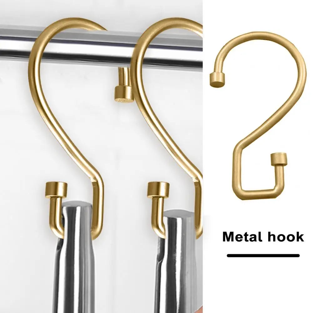 Punch-free Curtain Hook Easy Installation Curtain Hook Effortlessly Organize Home with Adjustable S-shaped Curtain for Bathroom