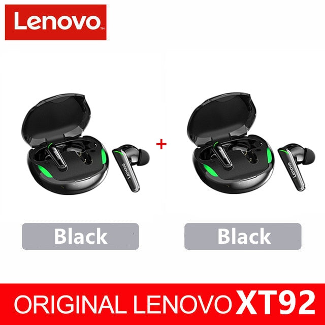 Lenovo XT92 TWS Gaming Earbuds Low Latency Bluetooth Earphones Stereo Wireless 5.1 Bluetooth Headphones Touch Control Headset - RY MARKET PLACE