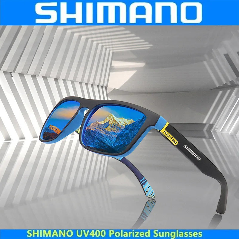 SHIMANO Sunglasses For Men Polarized Y2K Woman Driving Fishing Glasses Retro Design Eyewear UV400 Square Bike Cycling Goggles