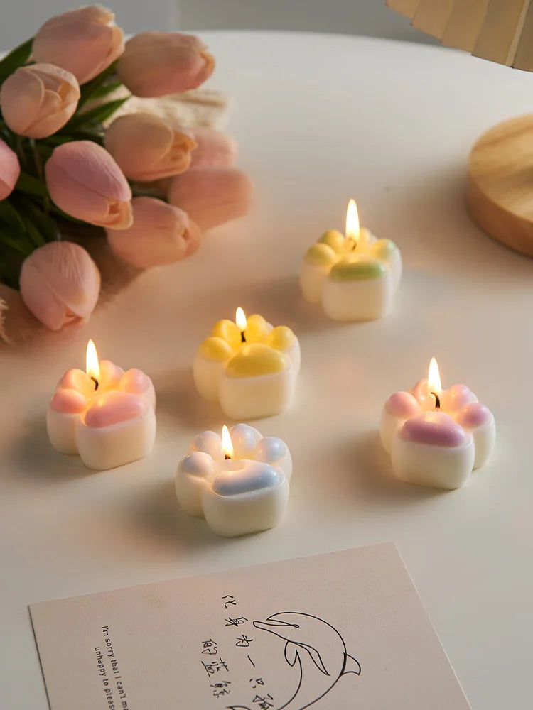 Scented Candles Creative Cat Paw Aromatherapy Candle Cute Ornaments Home Accessories Fragrance Send Girlfriend Birthday Gift