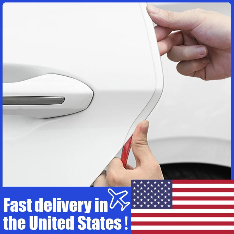5M Transparent Car Door Edge Rubber Scratch Protector Strips Car Styling Side Doors Moldings Adhesive Scratch Protector
