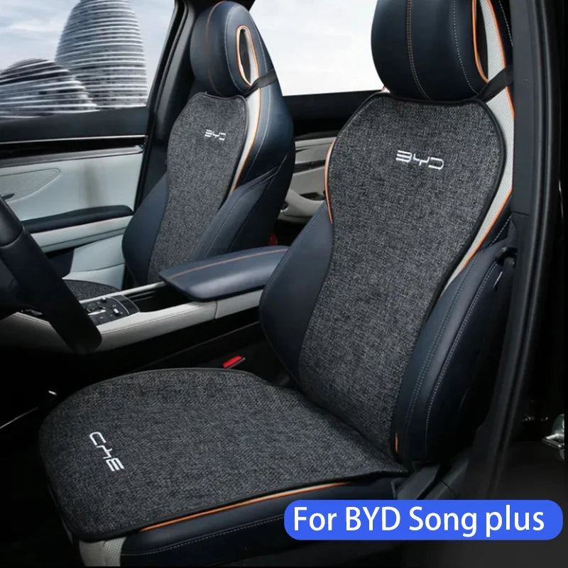 car seat cover cushion For BYD song plus DMI EV 2023 2022 2024 summer linen seat cover Cool and breathable seat car accessories