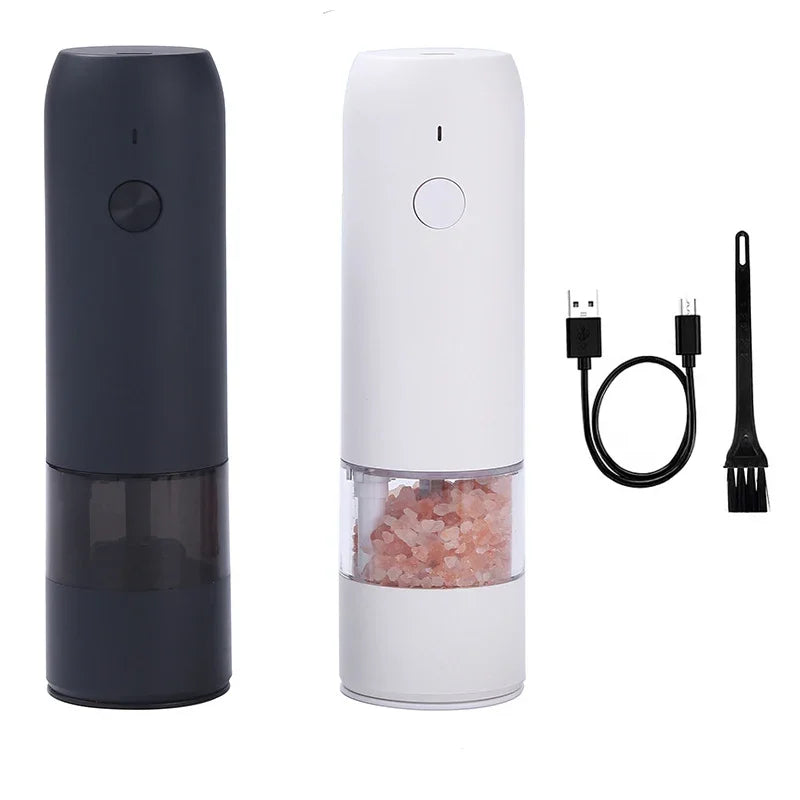 Electric Mill Pepper Grinder USB Charging Spices Automatic Grinde with LED Salt and Pepper Machine Adjustable Coarseness Mill