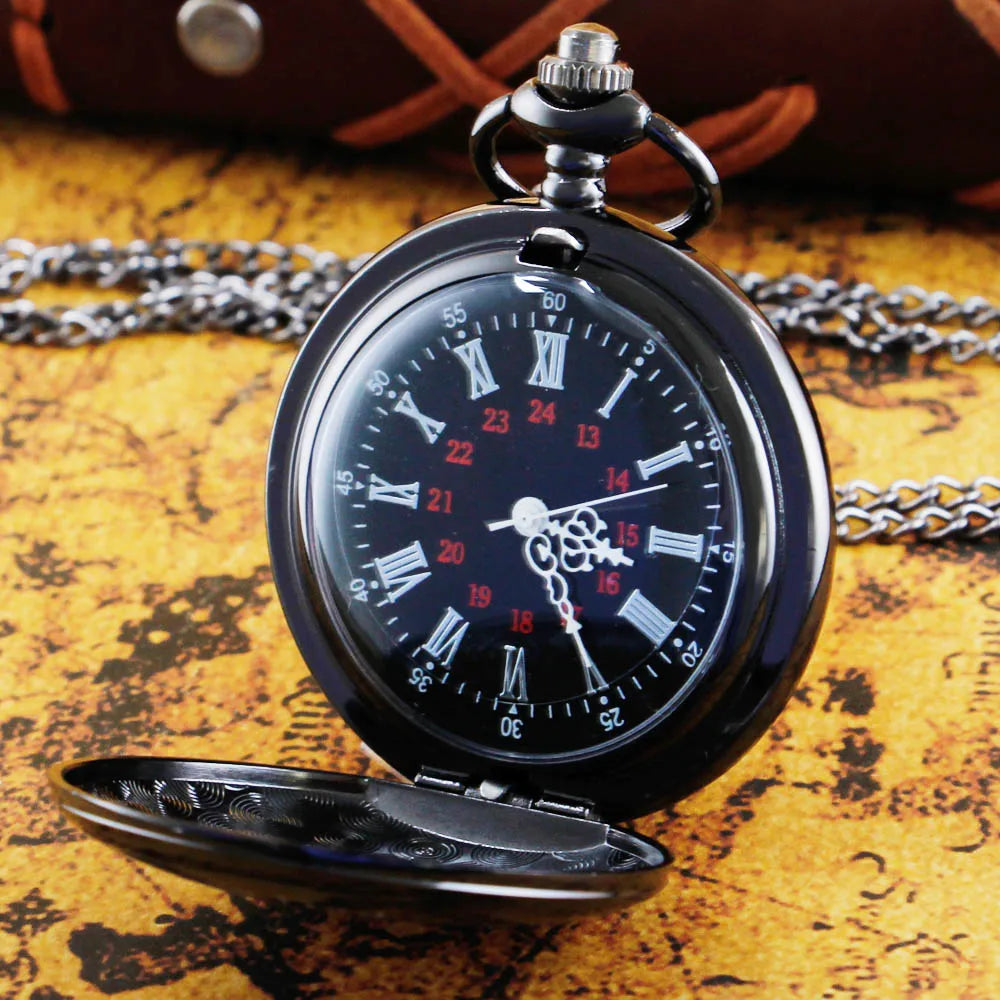 New Fashion Commemorative Pocket Watch Necklace With Chain Vintage Quartz Pocket Watch Birthday Gift Father's Day 2023