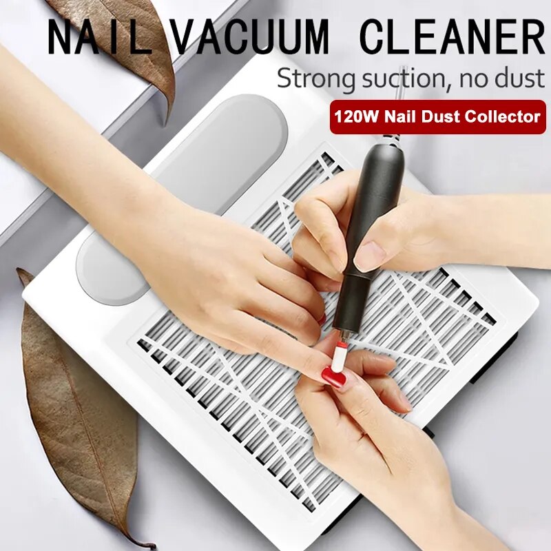 Nail Dust Collector Fan Vacuum Cleaner Manicure Machine Tools With Filter Strong Power Nail Art Tool Nail Vacuum Cleaner - RY MARKET PLACE