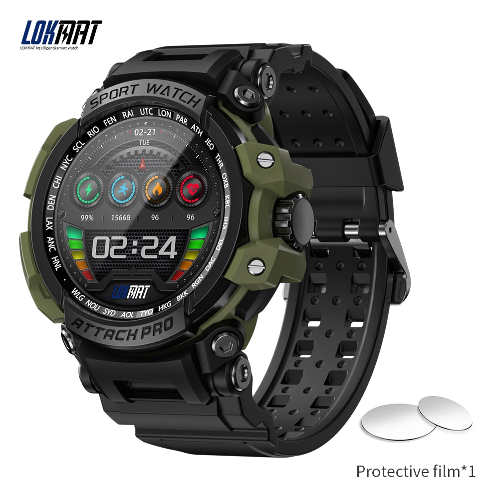 LOKMAT ATTACK Pro Sport Smart Watch Fitness Tracker Waterproof Smartwatches Touch Screen Heart Rate Monitor for Android Phone - RY MARKET PLACE