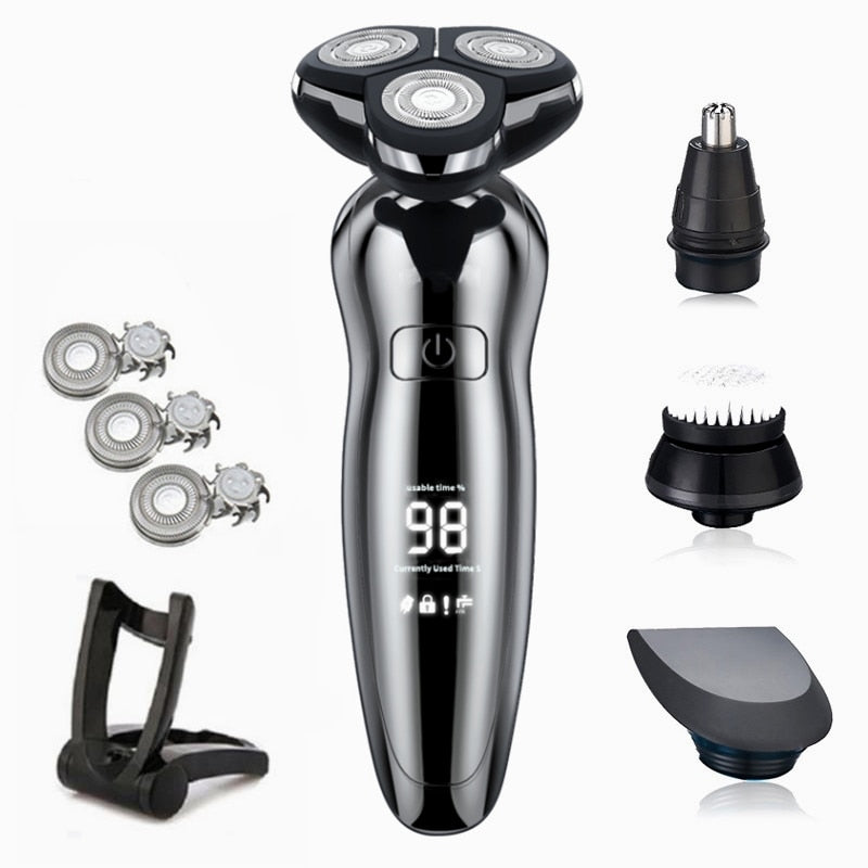 Electric Razor Electric Shaver Hair Cutting Shaving Machine for Men Clipper Beard Trimmer  Rotary Shaver 100% Water Proof - RY MARKET PLACE