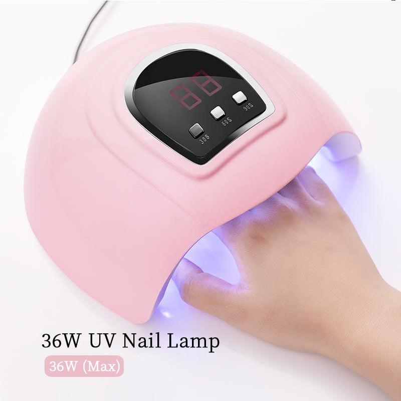 72W/48W Nail Dryer Machine LED Lamp Nails USB Portable UV Manicuring Cable Home Use Nail UV Lamp for Drying Gel Polish Nails - RY MARKET PLACE