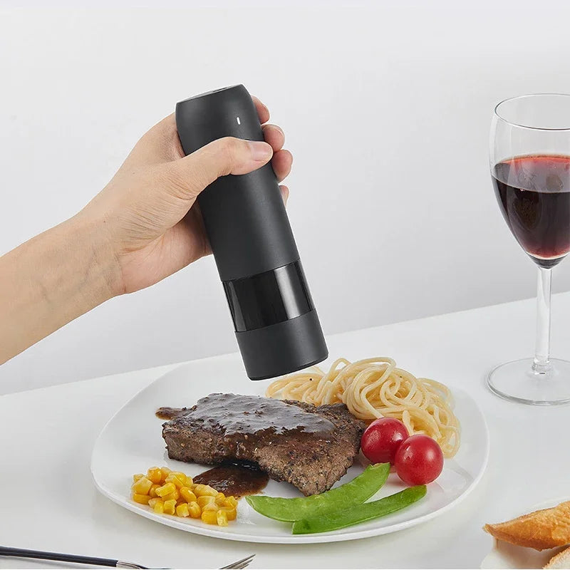 Electric Mill Pepper Grinder USB Charging Spices Automatic Grinde with LED Salt and Pepper Machine Adjustable Coarseness Mill