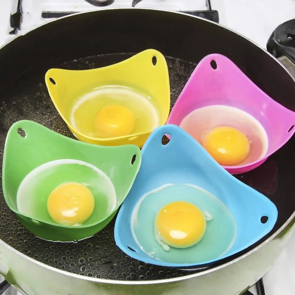 4Pcs Silicone Egg Poacher Poaching Pan Mold Kitchen Tool Accessory Cook Tools Gadget Kitchen Accessories Cooking Kitchen Gadgets