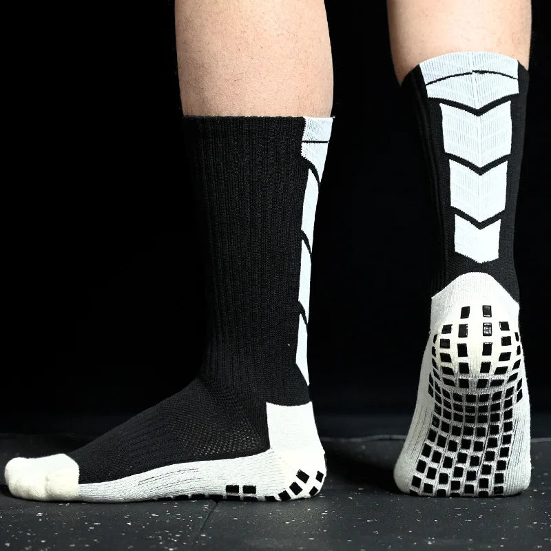 Men's Football Soccer Socks Anti Slip Non Slip Grip Pads for Football Basketball Sports Cycling Grip Socks