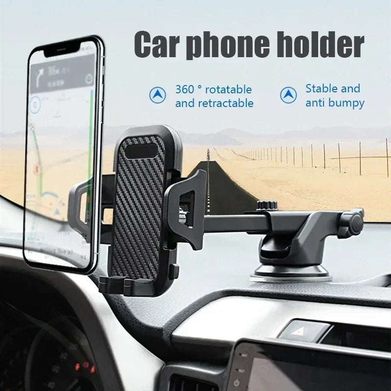 Car 360 Rotation Phone Holder Windshield Dashboard Suction Cup Mount Auto Smartphone Sucker Support Stand Universal Accessories