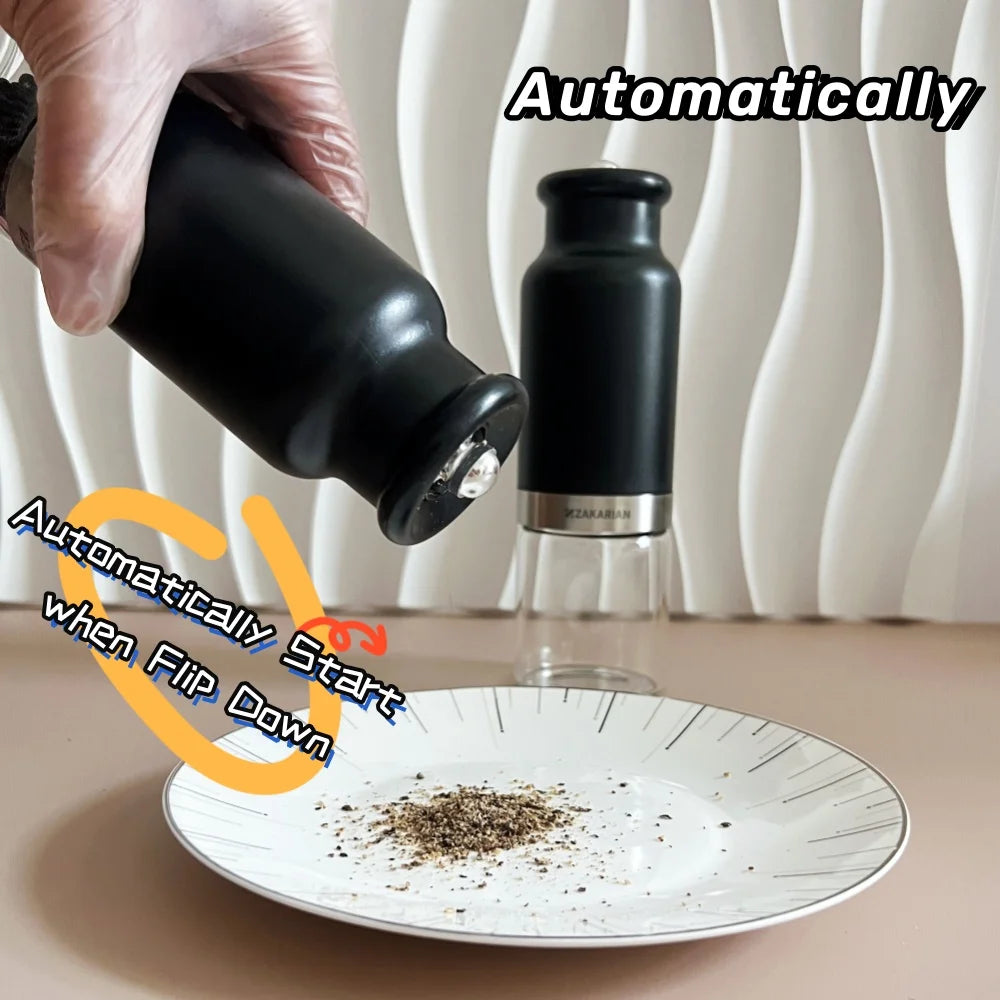 Pepper Grinder Automatic Electric Grinder Gravity sensing Grinder Ceramic Core Battery Power Sauce Grinder