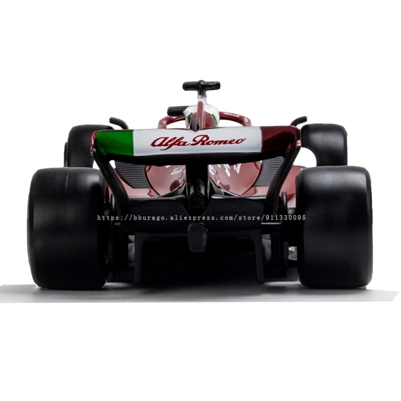 Bburago 1:43 2022 F1 Alfa Romeo Racing Team C42 #24 Guanyu Zhou #77 Valtteri Bottas Alloy Car Die Cast Model Toy Collectible - RY MARKET PLACE
