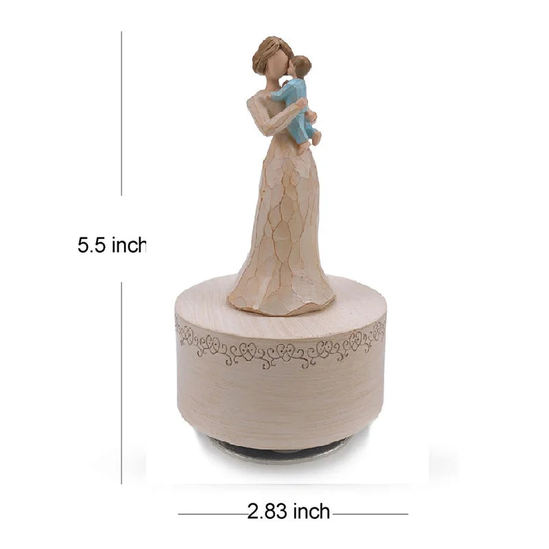 Music Box Gifts  For Mother  Funny Sculpted Musical Figurine Gifts Mother's Day Thanksgiving,Birthday Gifts for Mom and Son