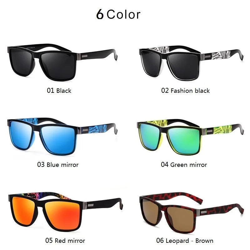 Luxury Men Women Driving Polarized Sunglasses Fashion Brand Designer Square Vintage Fishing Anti glare Sun Glasses UV400 Eyewear