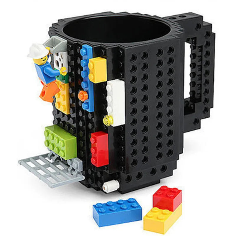 Creative Mug Milk Coffee 350ml Cup Creative Build-on Brick Mug Cups Drinking Water Holder Building Blocks Design Birthday Gifts