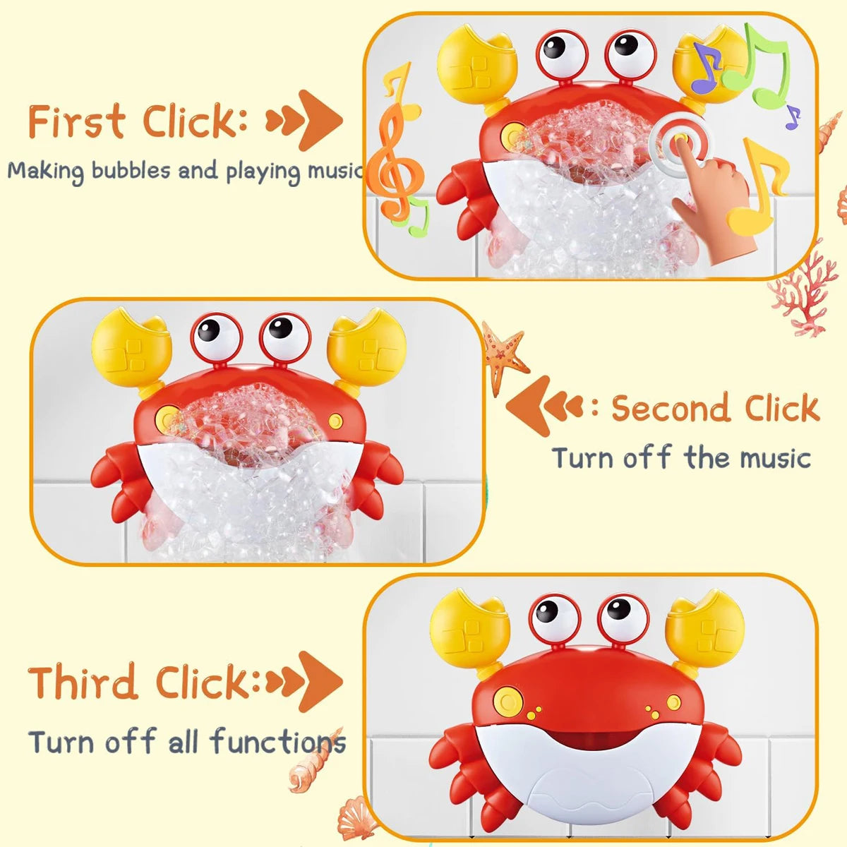 Bubble Crabs Music Baby Bath Toys Kids Pool Swimming Bathtub Soap Machine Automatic Bubble Funny Crabs Bath Music Bubble