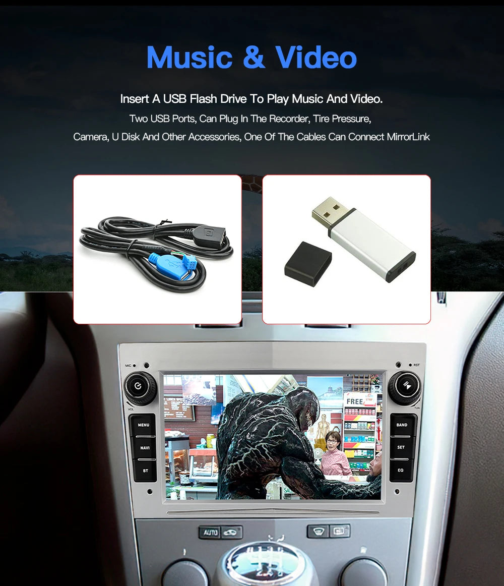 Kapud 7'' Android 12 Carplay AUTO For Opel Astra Stereo Antara Zafira Corsa Combo Vectra Car Radio Multimedia Video Player GPS