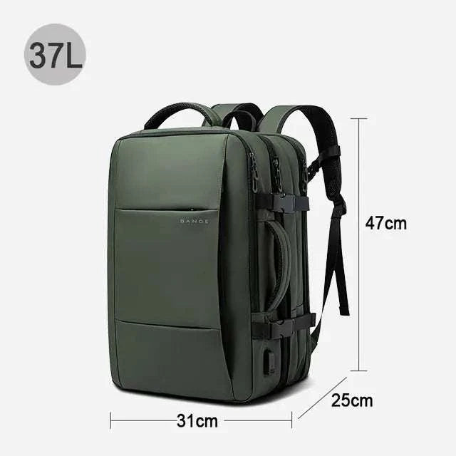 Bange Travel Backpack Waterproof Laptop Business School Men Expandable