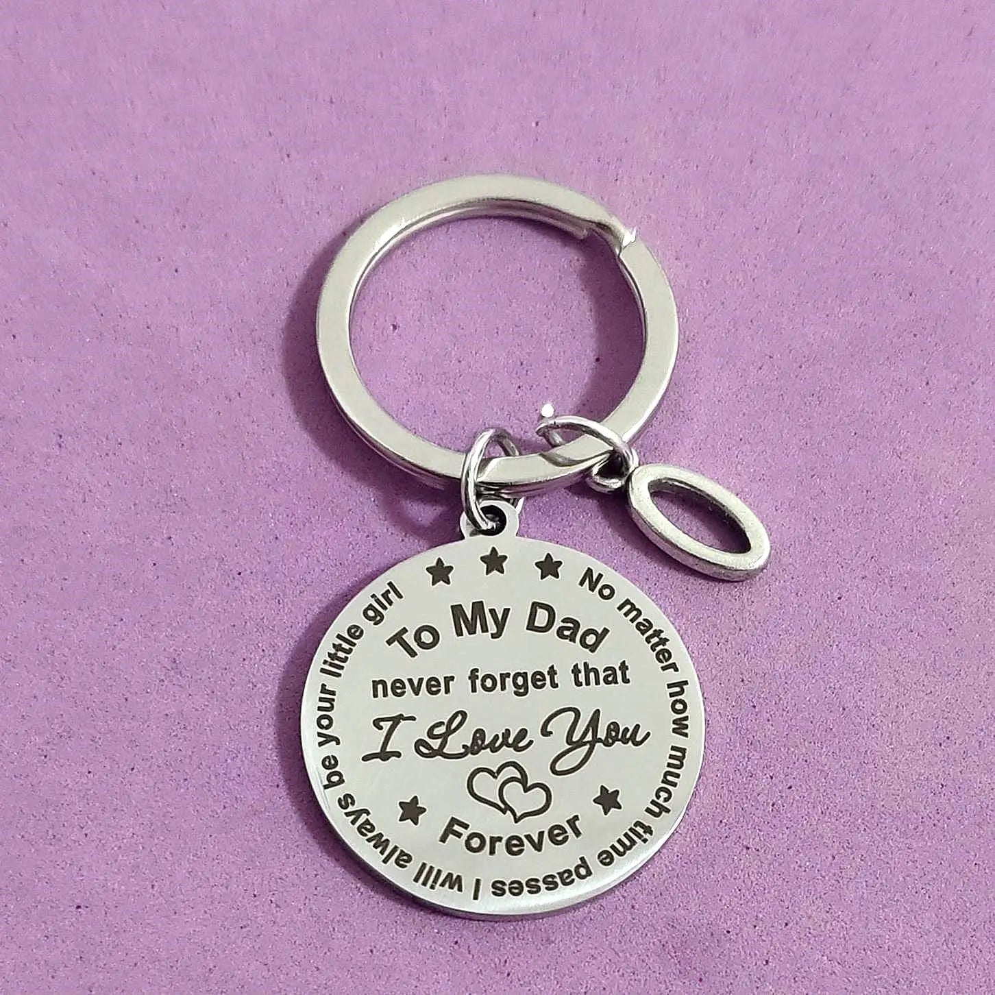 Lanyard for Keys Be Your Girl Creative Father's Day Keyring to Dad Mom 26 Letters Gift Stainless Steel Thanksgiving Keychain Car