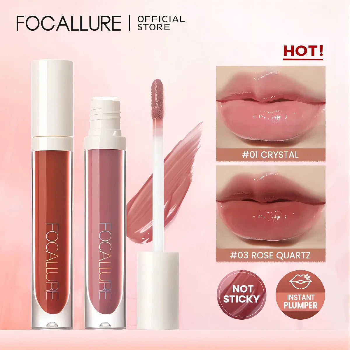 FOCALLURE 16 Colors Matte Liquid Lipstick Waterproof Long-lasting Moisturizing Lip Gloss Non-stick Cup Lip Tint Makeup Cosmetics