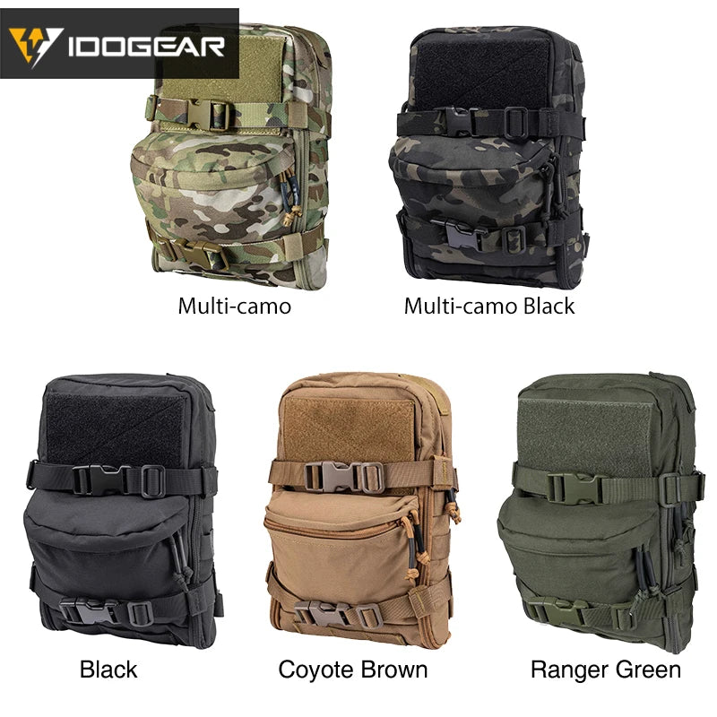 IDOGEAR Tactical Hydration Pack  Assault Molle Pouch Mini Airsoft  Outdoor Sport Water Bags 3530