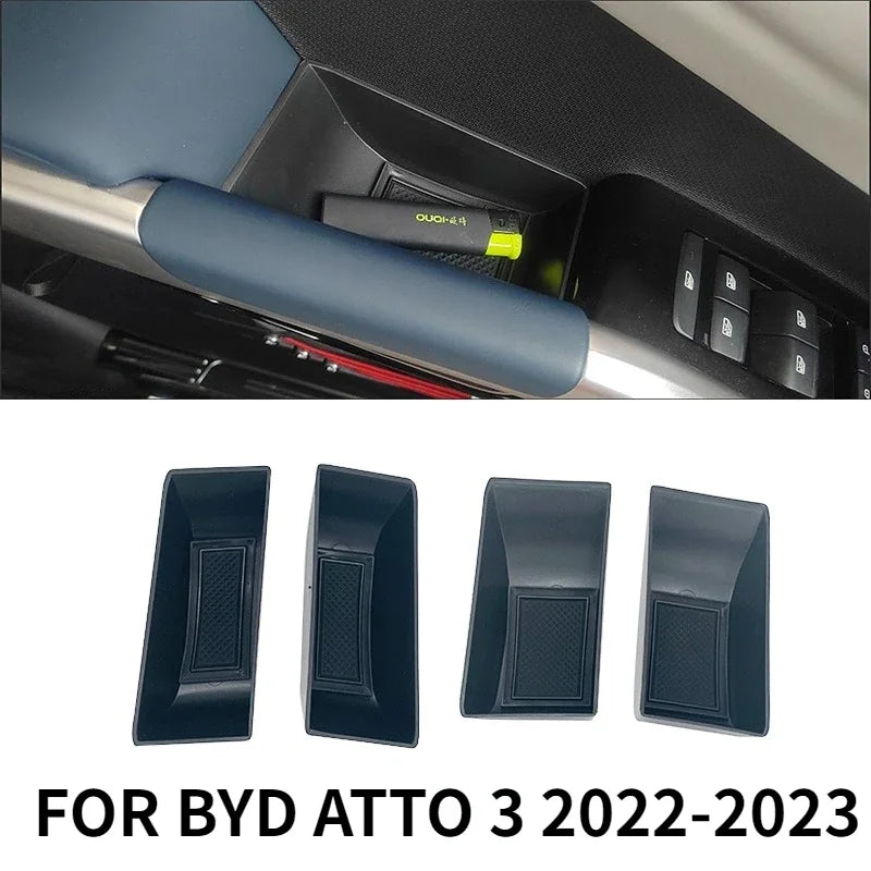 For BYD Atto 3 Yuan Plus 22-23 Years ABS Car Interior Car Door Armrest Storage Box Cover Case byd act 3 Car Accessories