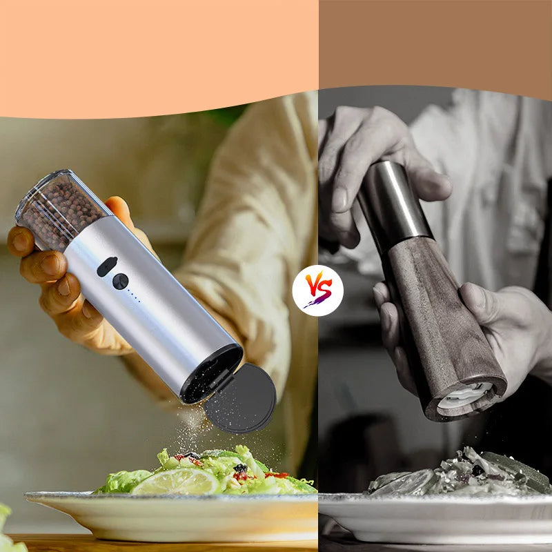 Electric Grinder Adjustable Rechargeable Flower Pepper And Salt Seasoning Grinder Kitchen Tools