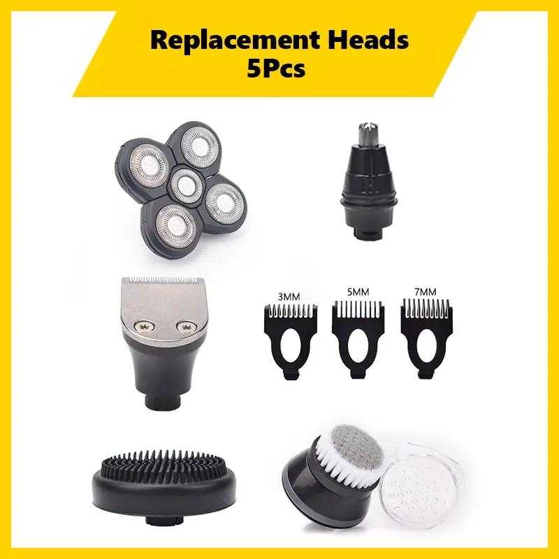 4PCS Replacement Shaver Head Electric Shaver 5D Independently 5 Cutter Floating Head Waterproof Stainless Steel Razor Blade - RY MARKET PLACE