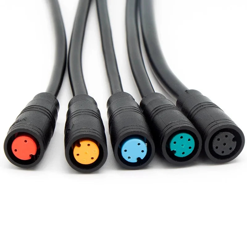 5/20SET M6/M8 2 3 4 5 6Pin Julet Electric Bicycle Joint Plug female male Connector Wiring Scooter Cable Signal Sensor waterproof