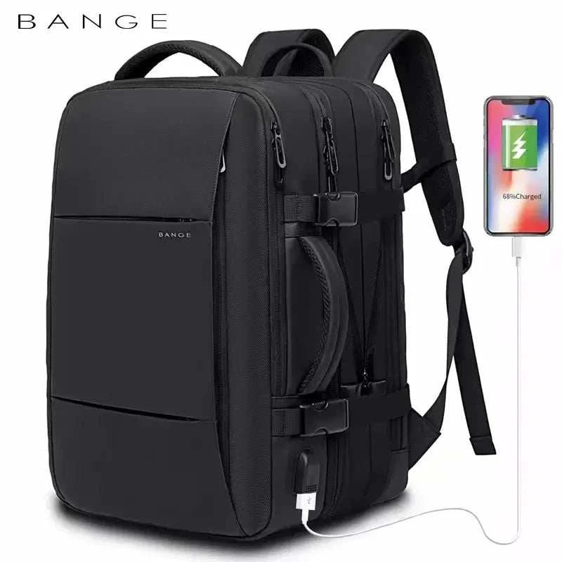 Bange Travel Backpack Waterproof Laptop Business School Men Expandable BANGE Travel Backpack Men Business Backpack School Expandable USB Bag Large Capacity 17.3 Laptop Waterproof Fashion Backpack