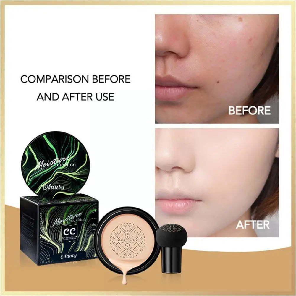 BB CC Cream  Face Foundation Concealer Cushion Mushroom Base Waterproof Brighten Makeup Whitening Tone Cosmetics Make up