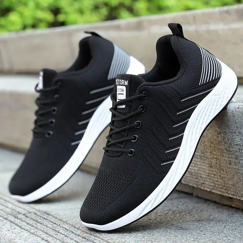 Men's shoes 2023 spring new trend men's shoes breathable lace-up running shoes Korean version of light casual walking shoes men