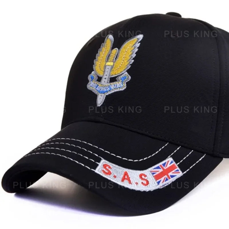 High Quality UK SAS Baseball Cap Men Women Outdoor Sports Tactical Hat Black 58-60cm Father's Day Gift