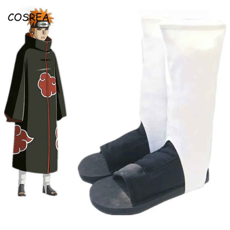 Anime Cosplay Shoes- Akatsuki Nanja Japanese Shoes Women Men Cosplay Costume Halloween Party Sandals Boots kids