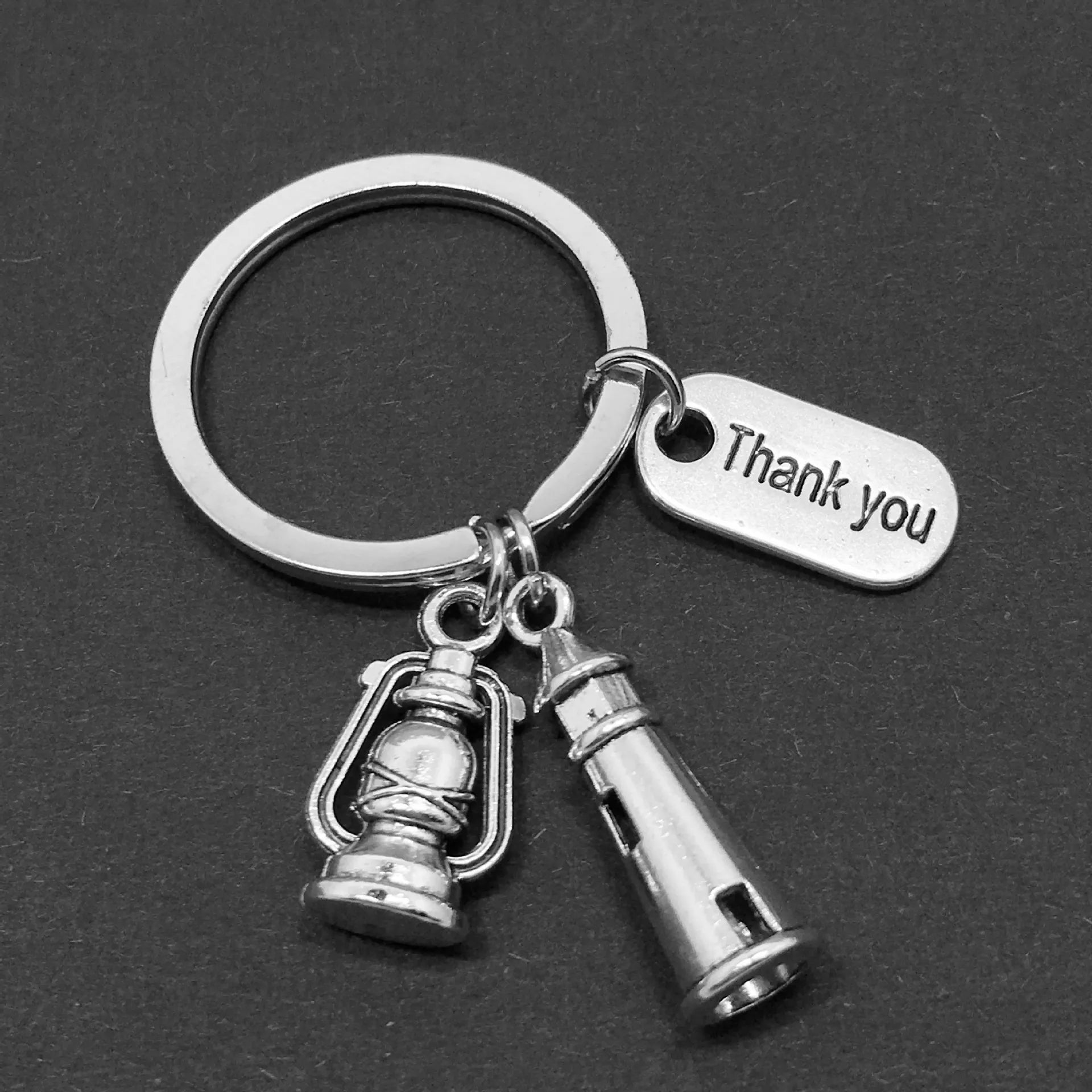 Father's Mother's Day Thanksgiving Teacher's Boxing Port Lighthouse Kerosene Light Thank You Keychain