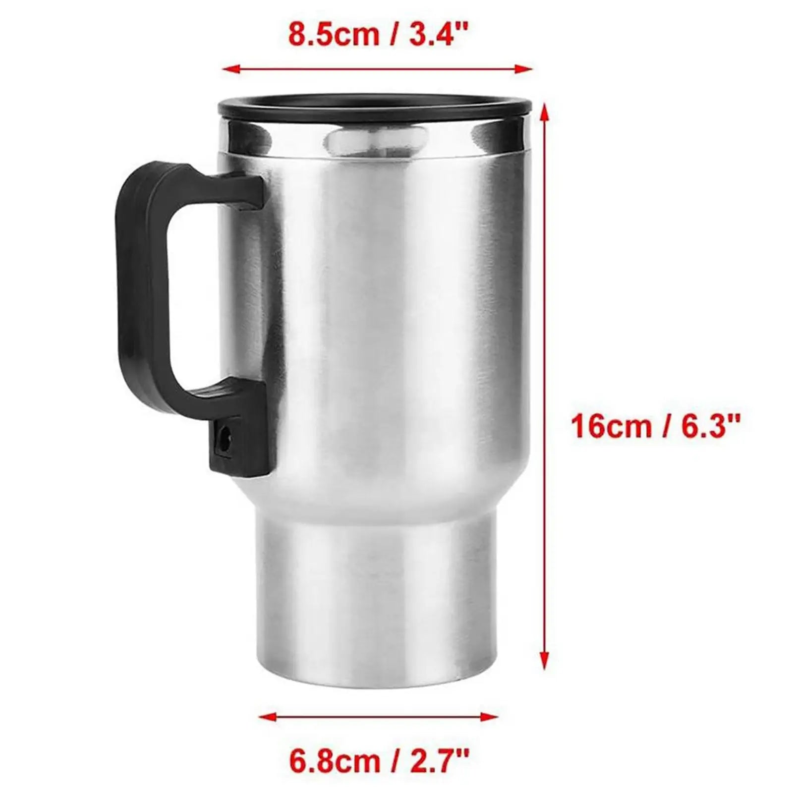 500ML 12V Car Electric Heating Cup USB Heating Cup Water Heater Bottle Drink Mug Traveling Cup with Electric Heater Car Gadgets