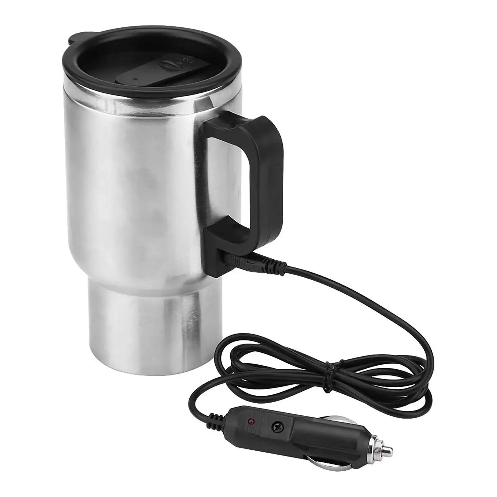 500ML 12V Car Electric Heating Cup USB Heating Cup Water Heater Bottle Drink Mug Traveling Cup with Electric Heater Car Gadgets