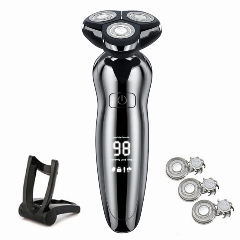 Electric Razor Electric Shaver Hair Cutting Shaving Machine for Men Clipper Beard Trimmer  Rotary Shaver 100% Water Proof - RY MARKET PLACE