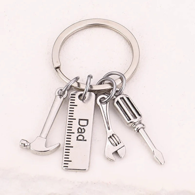 Creative Hammers Wrench Screwdriver Keychain DIY Metal Keyring Bag Pendant Car Key Holder Accessories For Men Father's Day Gifts