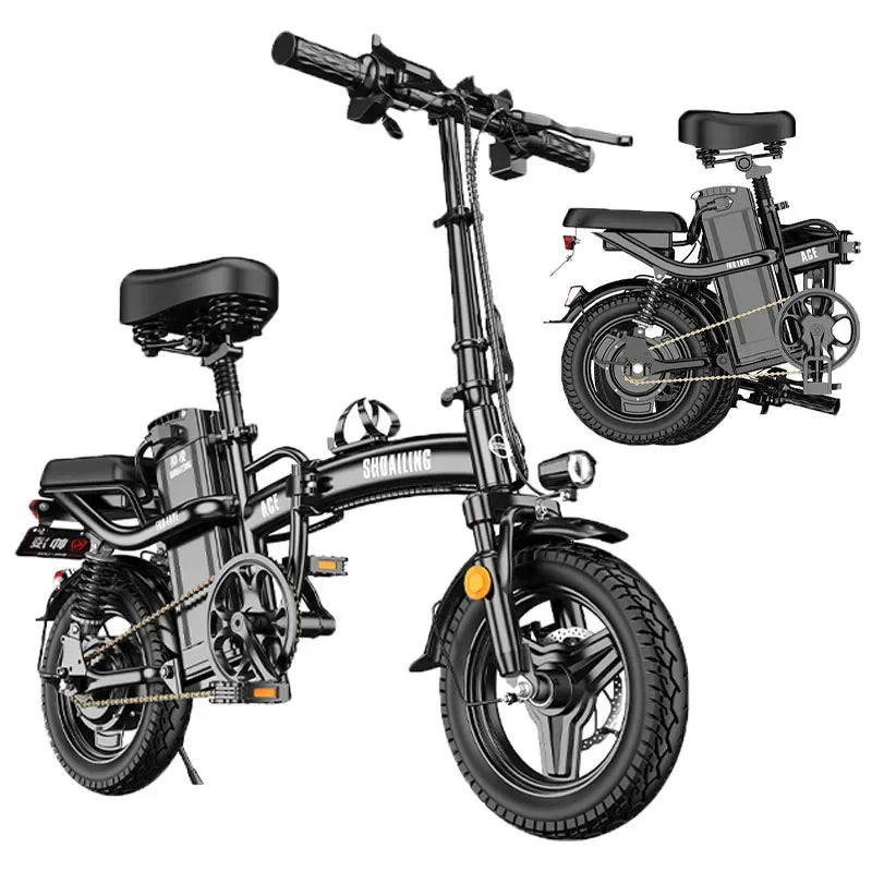 EU stock Folding Electric Bike 400W 48V25AH Lithium Battery City travel Electric Bicycle 14 Inch tire speed 40KM/H aldult EBike