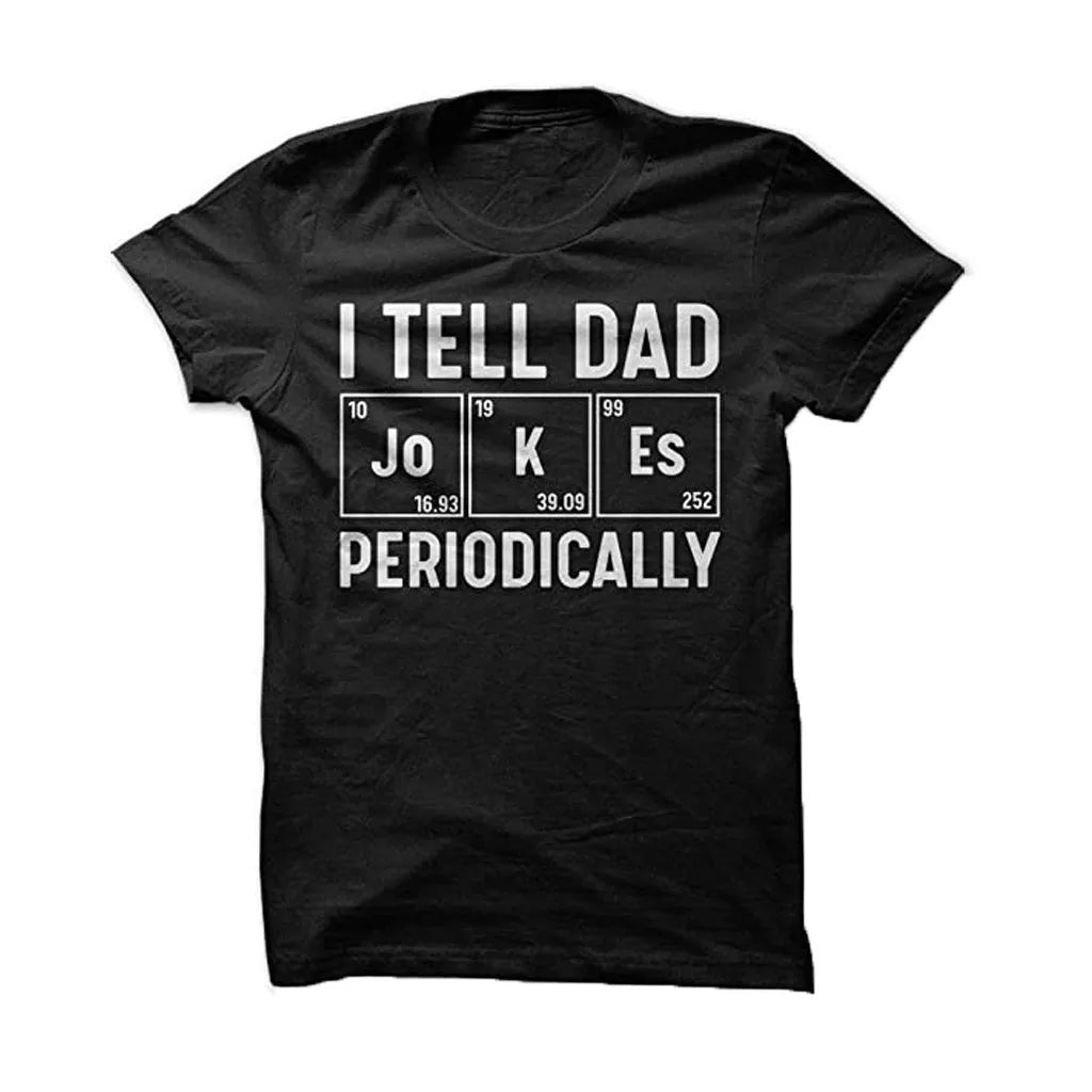 Father'S Day Multicolour T Shirt Men's I Tell Dad Printed Short Sleeve T-Shirt Slim Fit Tee Shirts Harajuku Pullovers Male Tops